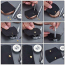 120 Set Leather Double Cap Rivets Tubular Metal Studs Fixing Tool Kit Craft New