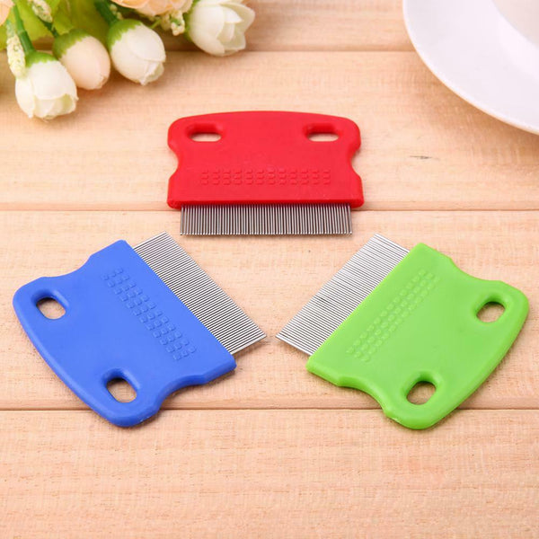 3pcs Pet Hair Flea Removal Comb Stainless Steel Teeth Hair Brush Grooming #gib