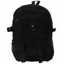 male Retro Leisure tourism canvas backpack black M1P2