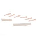 6 Bridge Pins + saddle + bridge saddle Bone for Acoustic Guitar white FT