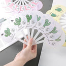 Summer Cool Small Fresh Pp Fan Japanese Style Seven Fold Fan Creative Cute
