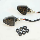 2Pcs Black Motorcycle Motorbike LED Turn Signal Lamp Indicator Lights dfp TWY
