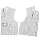 2pcs/set 1:5 Women Clothes Prototype Ruler Drawing Template Tailor Sewing T 3C