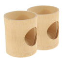 2x Baomboo House Cabin Nest Hide Cave For Hamster Rat Guinea Pig