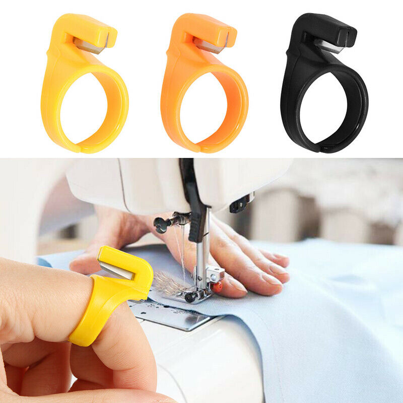 3pcs Finger Blade Needle Craft Thimble Sewing Ring Thread Cutter DIY Sewing Gw