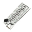 2x13 USB Mini Spectrum LED Board Voice Control Sensitivity Adjustable Green