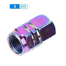 4pcs Colorful Hexagonal Aluminum Car Wheel Tyre Tire Valve Stem Caps Dust Cover