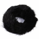Brown Real Mink Fur Hairband Ponytail Holder Elastic Rope Scrunchie Hair Band
