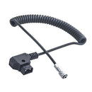 D-Tap To 2 Pin Female Plug Spring Power Cable Cord For BMPCC 4K Camera