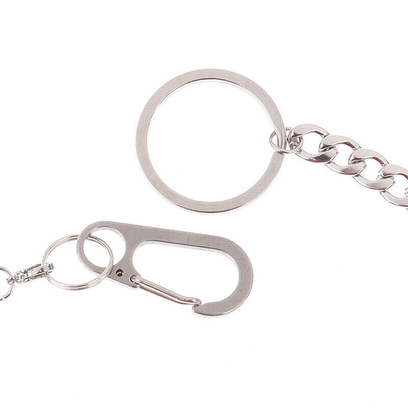 Keychain Anti-lost Long Chain Key Ring Metal Car Key Chain Bag Charms Pendan@