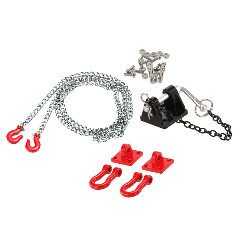 1:10 RC Rock Crawler Tow Hook Shackle Trailer Chain for Axial SCX10 TRX4 D90