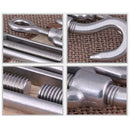 5 pcs M8 304 Stainless Steel Hook & Eye Turnbuckle Hook Wire Rope Tension F6H4