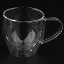 Clear Glass Cups Double-Layer Glass Coffee Mugs 150ml Dishwasher. Microwave,