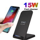 15W Fast Qi Wireless Charger Charging Dock Stand For iPhone11 XS For Samsun H2E9