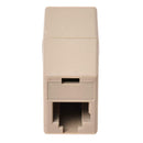 6P4C RJ11 Female/Female Coupler of Phone Cord Adapter Beige N2G1