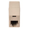 6P4C RJ11 Female/Female Coupler of Phone Cord Adapter Beige N2G1