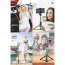 Extendable Selfie Stick Bluetooth Shutter Desktop Floor Tripod Call Phone Stand