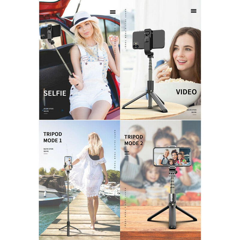 Extendable Selfie Stick Bluetooth Shutter Desktop Floor Tripod Call Phone Stand