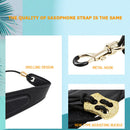 Saxophone Neck Strap Adjustable Leather Shoulder Belt with Metal Buckle  A