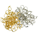 100pcs Brass French Leverback Earrings Hooks with Open Loop Findings DIY