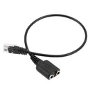 1pc Dual 3.5mm Audio Jack Female to Male RJ9 Plug Adapter Convertor Cable