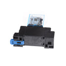 12V DC Coil Power Relay LY2NJ DPDT 8 Pin HH62P JQX-13F With Socket Base ME