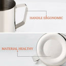 Stainless Steel Pitcher with Thermometer Milk Frothing Jug Espresso Coffee