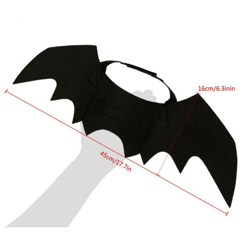Wings Cute Costume Bat Halloween Cat Up Pet Dog Fancy Black Dress Vampire