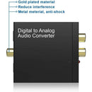 Digital to Analog DAC SPDIF to RCA Toslink to 3.5mm Adapter Box for DVD PS4