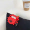 Red Crab Pattern Case Silicone Protective Cover with Carabiner for Airpods 1/2