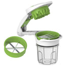 Quick Dicer Vegetable Cutter Set Stainless Steel Chopper Slicer Carrot Pot`US