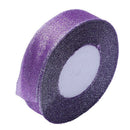 22 Metres 25mm Double Sided Satin Glitter Ribbons Bling Bows Reels Wedding  X4F6