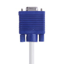 1pc VGA Male to 2pcs VGA Female Y Splitter Cable with Double Magnet Rings
