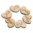 150Pcs Wooden Hearts Craft Love Shape For Wedding Decoration - 15X12Mm