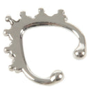 Faux Non Piercing Beaded Heart SEPTUM Nose ClipOn Hanger RINGS Stud Color:S Y4V8
