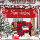 Merry Christmas Banner Snowflake Xmas Flag Party Ornaments Festival Supplies