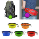 Pet Dog Portable Silicone Collapsible Travel Feeding Bowl Dish Feeder Red