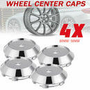 4Pcs Chrome Car Wheel Center Hubs Caps Rim Decorative Covers Kit 60*58mm