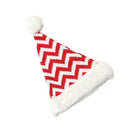 Knitted Christmas Hat Plush Striped Santa Claus Cap Gifts (Red White) A