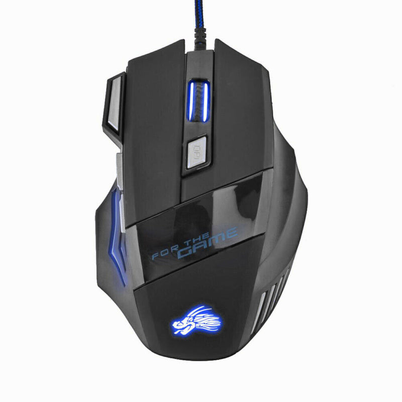 Gaming Mouse 7-Color Backlight DPI Adjustable Wired Optical PC Gamer Mice