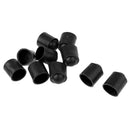 10pcs Rubber Pool Cue Tip Head Protector Cover for Billiard Snooker Black