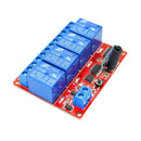 12V 4CH Relay 4-key Remote Control With Ring ON/OFF Switch 10m-30m Receiver
