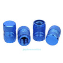 4pcs Aluminum Alloy Auto Car Tire Tyre Wheel Valve Stem Caps Dust Covers Blue