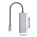 4in1 Type C to HDMI Type-C USB 3.0 RJ45 Adapter Hub For Macbook Pro iMac