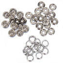 50 Sets Open Ring No Sew Snaps Buttons Fasteners for Crafts DIY Sewing