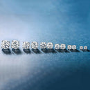 6Pairs/lot Fashion Women Zircon Mini Small Ear Stud Earrings Simple Jewelry