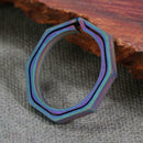 30mm Titanium TC4 Ti Key Chain Ring EDC Buckle Keychain Octagon Keyring
