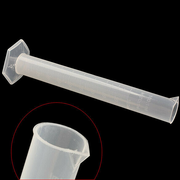 100ml Plastic Measuring Cylinder Graduated Cylinder for Laboratory Test A