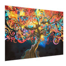 Silk Cloth Poster Psychedelic Tree Abstract Art for Home Wall Decor 50*33cm Gift