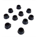 10 Pcs 17mm x 10mm Conical Recessed Rubber Feet Bumpers Covers Black K7O2